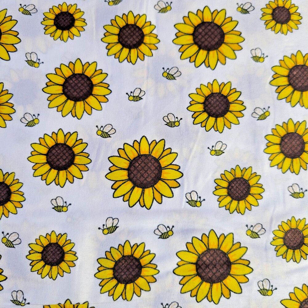 Sunflowers Honey Bees 3pc TWIN Sheets Set Harvest Fall Sunflower Field Garden